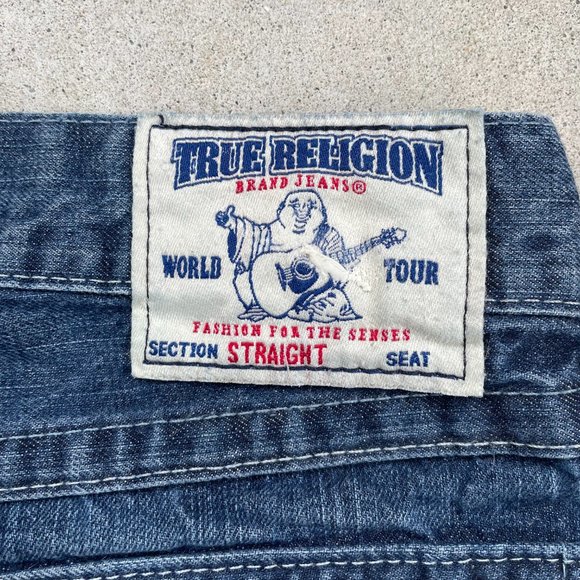 True Religion Denim Straight Jeans with embroidery - Size 30 - Picture 8 of 9